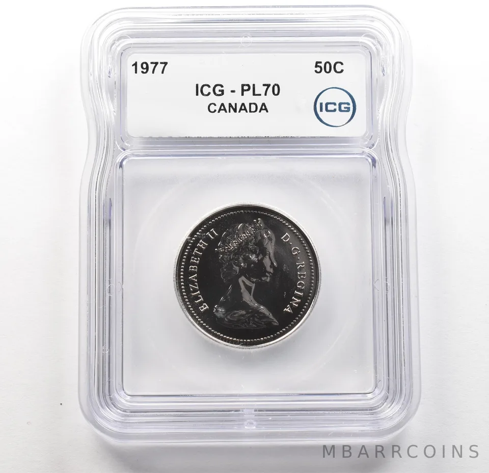 1977 Canada 50 Cents PL70 ICG *6202