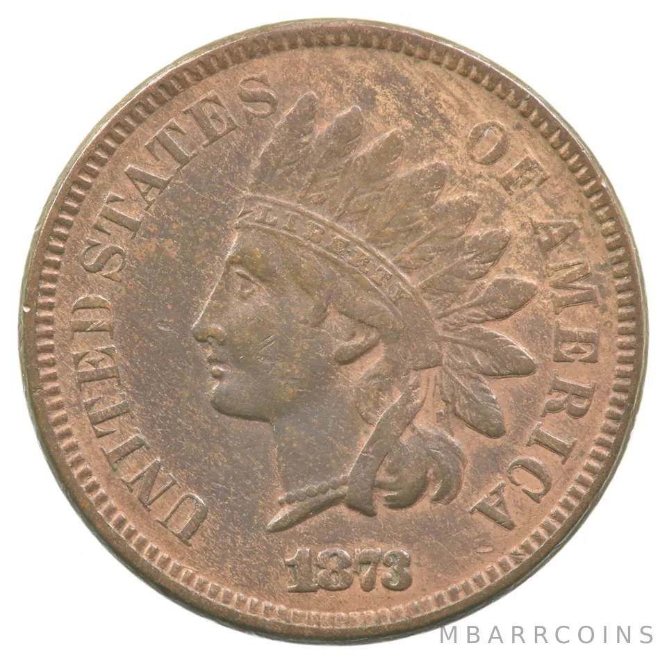 1873 Indian Head Cent Open 3 *1840