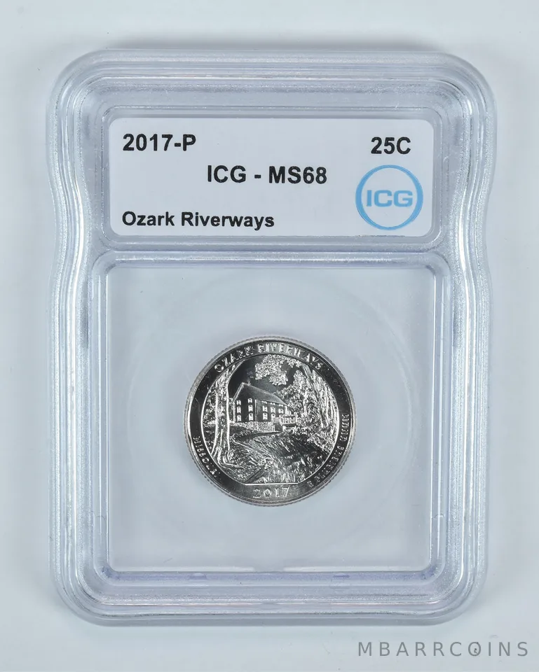 2017-P Washington Quarter ATB Ozark Riverways MS68 ICG