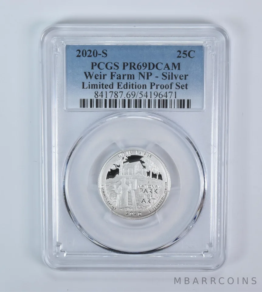 2020-S Washington Quarter ATB Weir Farm Silver LE Set PR69 DCAM PCGS