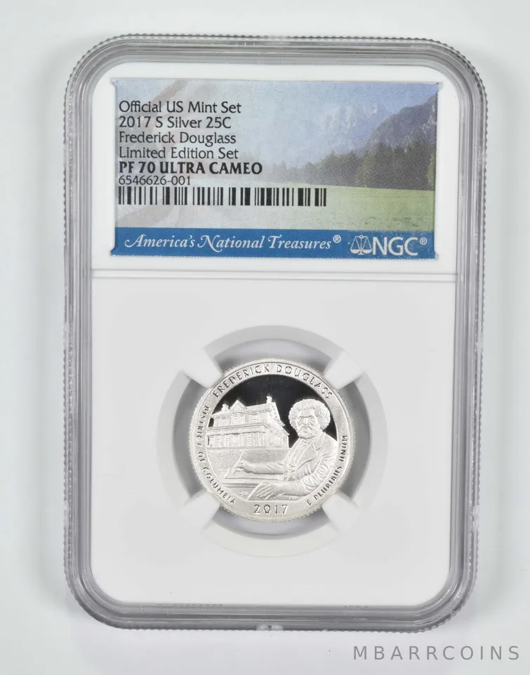 2017-S PF70 Silver Quarter Frederick Douglass NGC Limited Edition Set