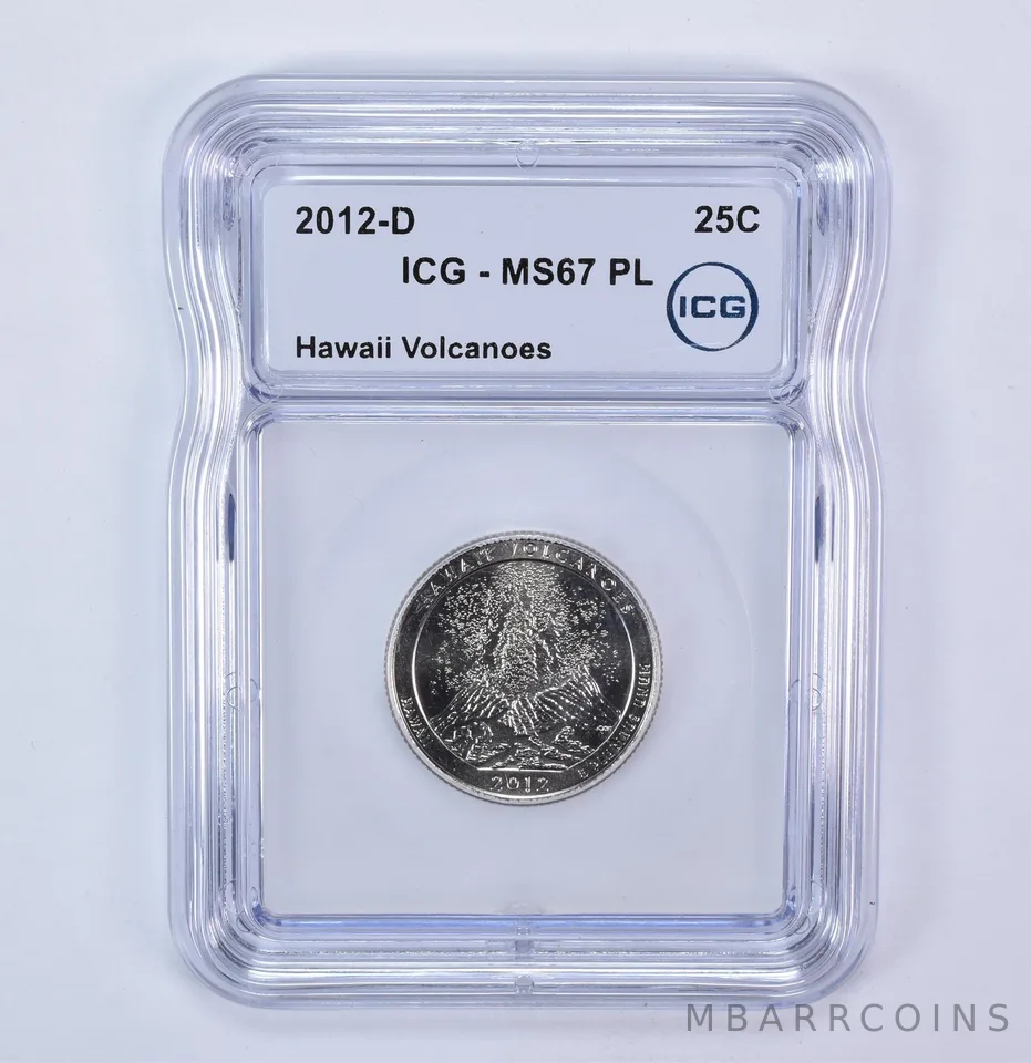 2012-D Washington Quarter ATB Hawaii Volcanoes MS67 PL ICG