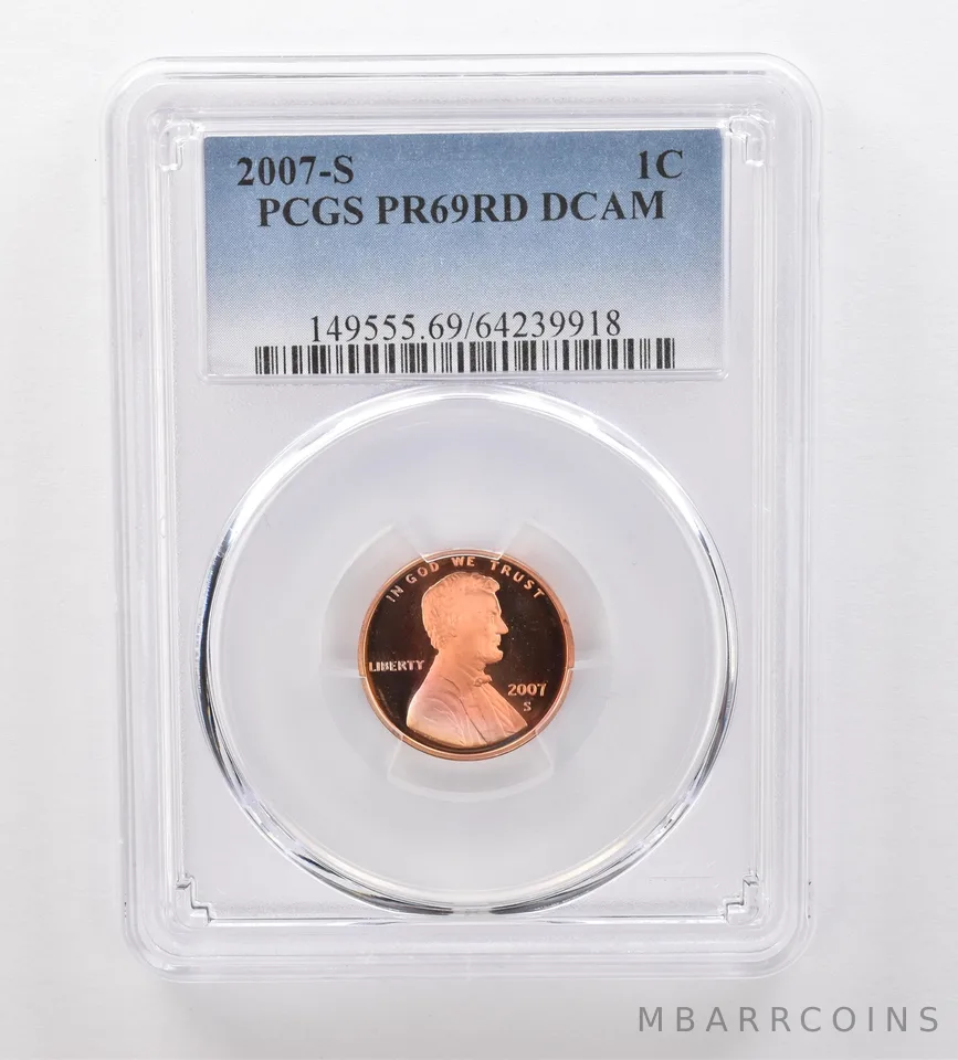 2007-S Lincoln Memorial Cent PR69 RD DCAM PCGS Beautiful Tone *2101