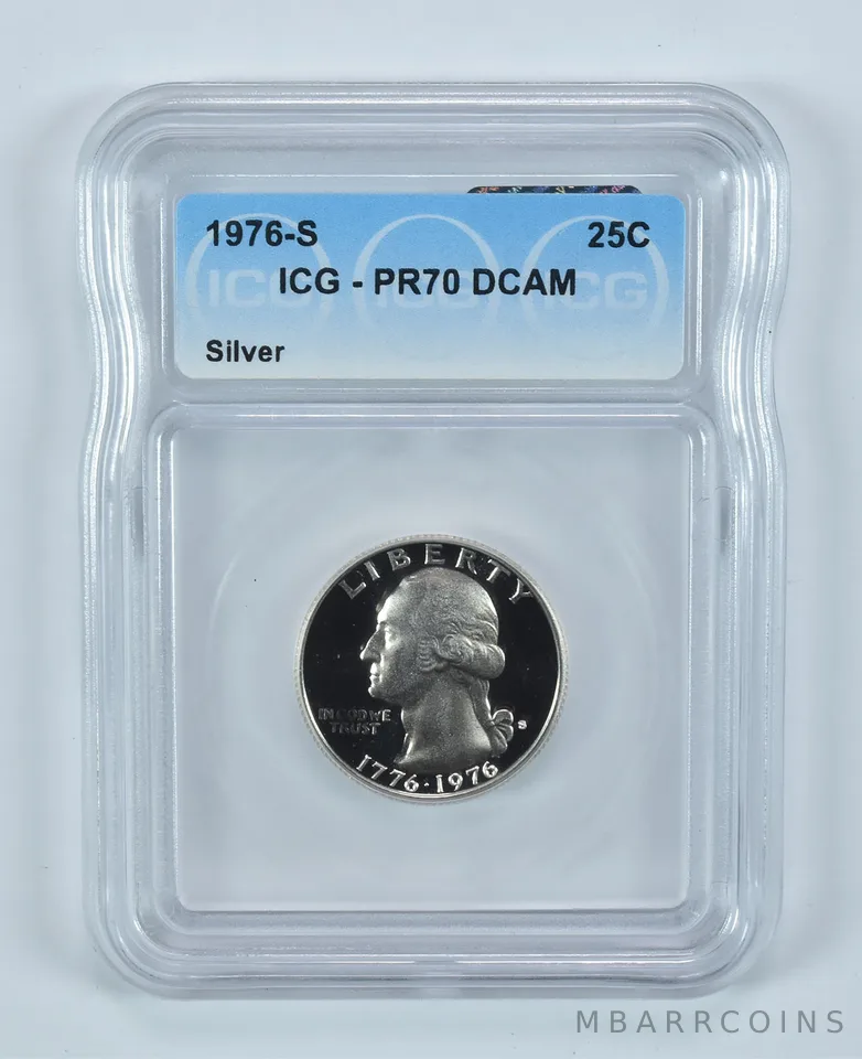 1976-S Washington Quarter Silver PR70 DCAM ICG