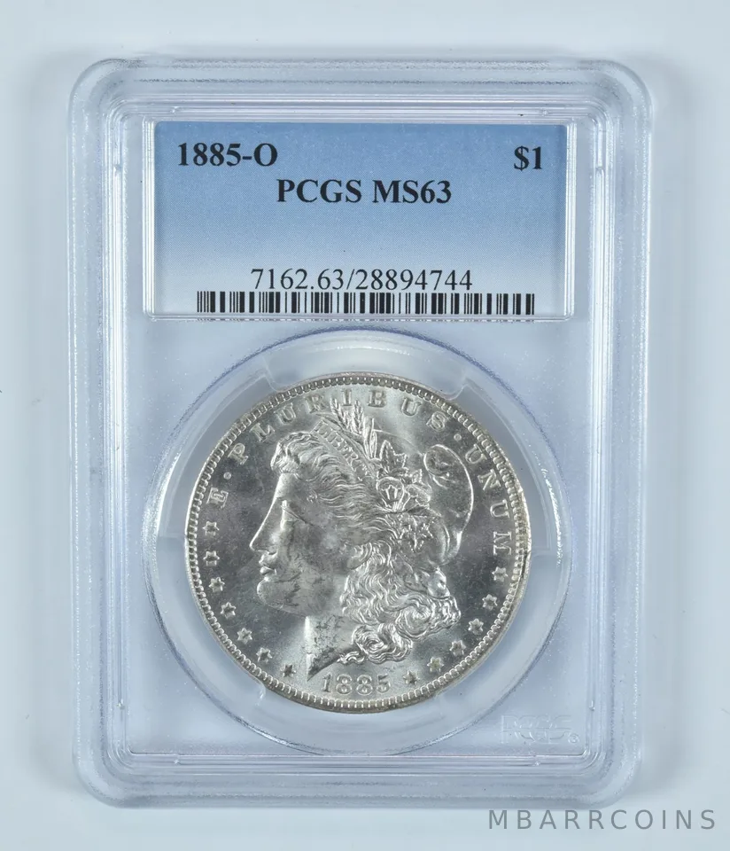 1885-O Morgan Silver Dollar MS63 PCGS Blue Label