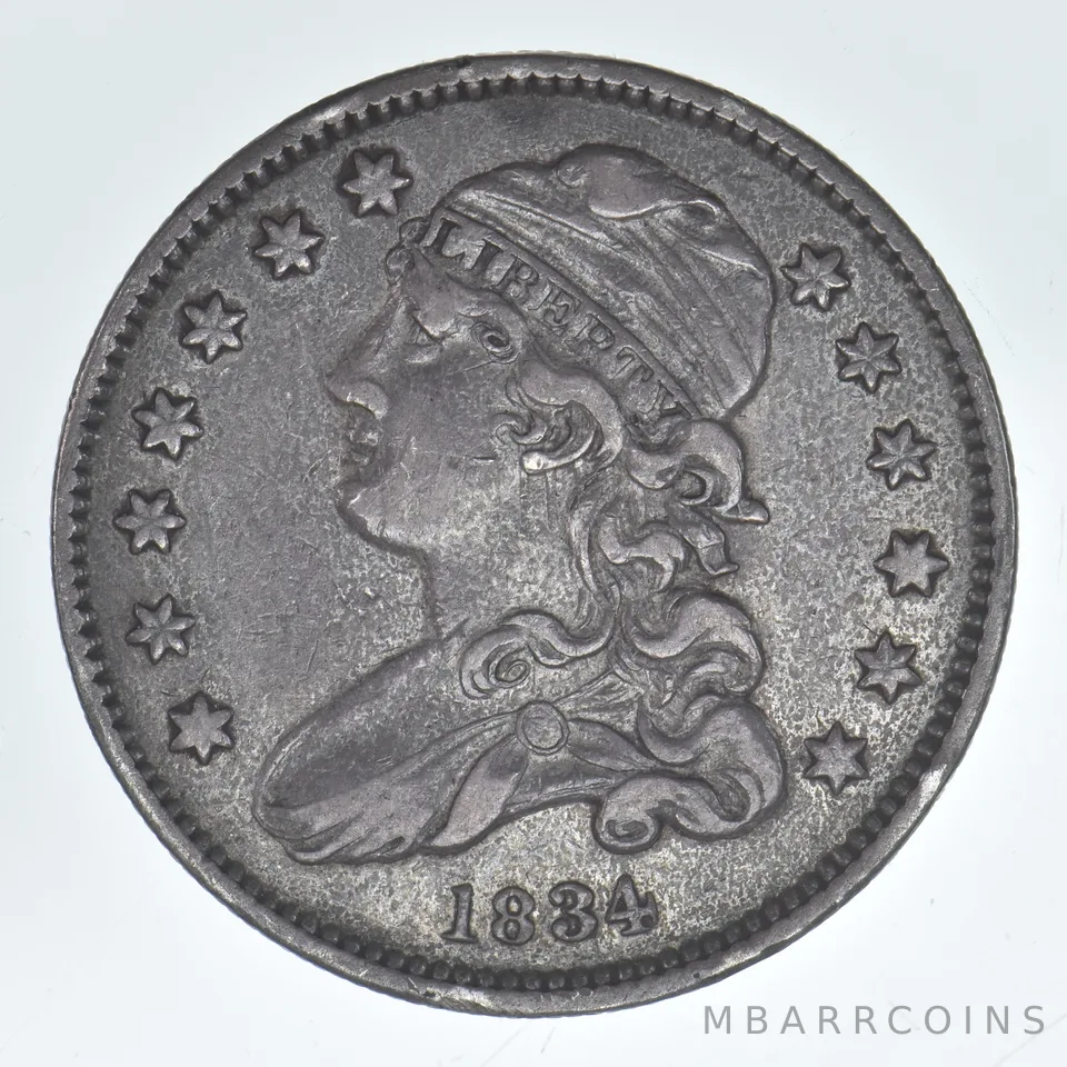 1834 Capped Bust Quarter Beautiful Tone a8036