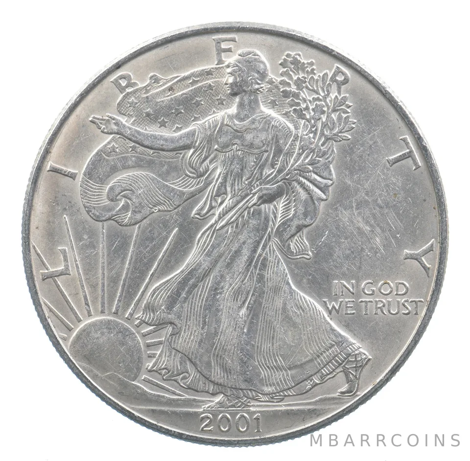 Better Date 2001 American Silver Eagle 1 Troy Oz .999 Fine Silver *742