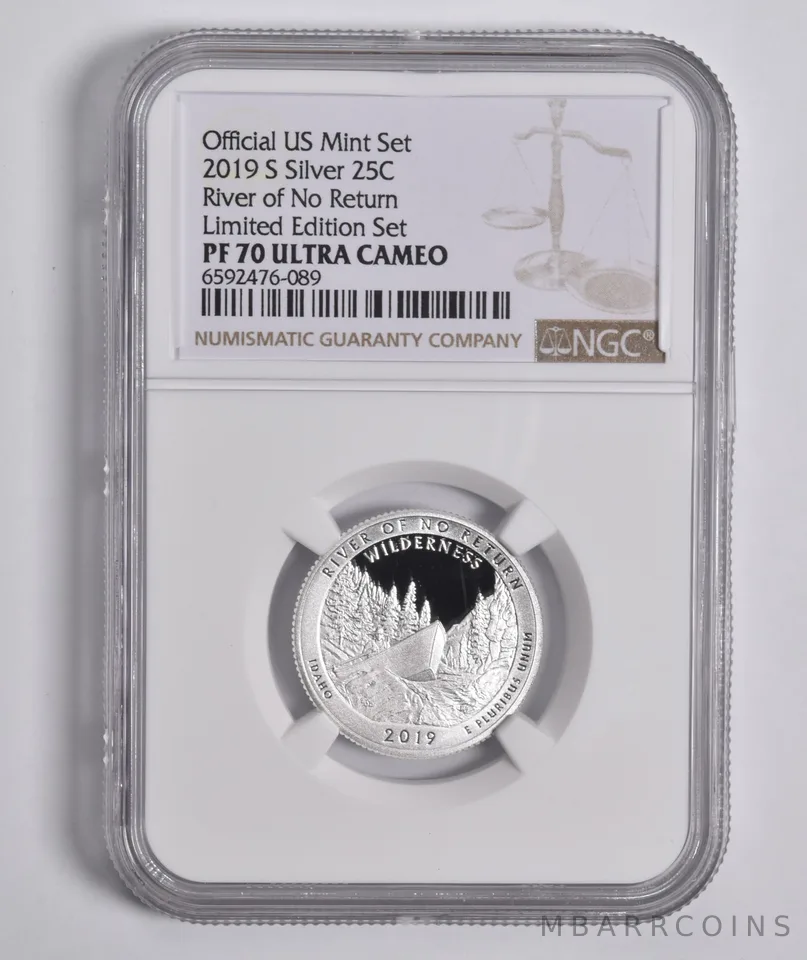 2019-S Silver River of No Return Quarter Limited Edition PF70 UCAM NGC