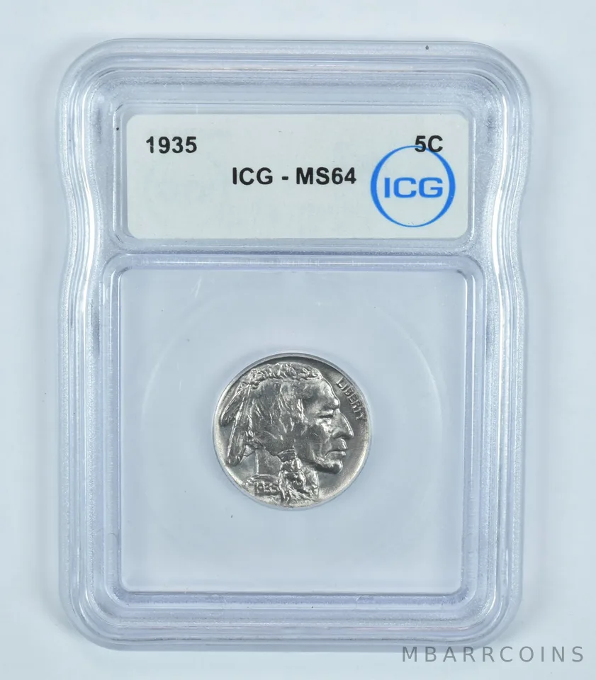 1935 Indian Head Buffalo Nickel MS64 ICG