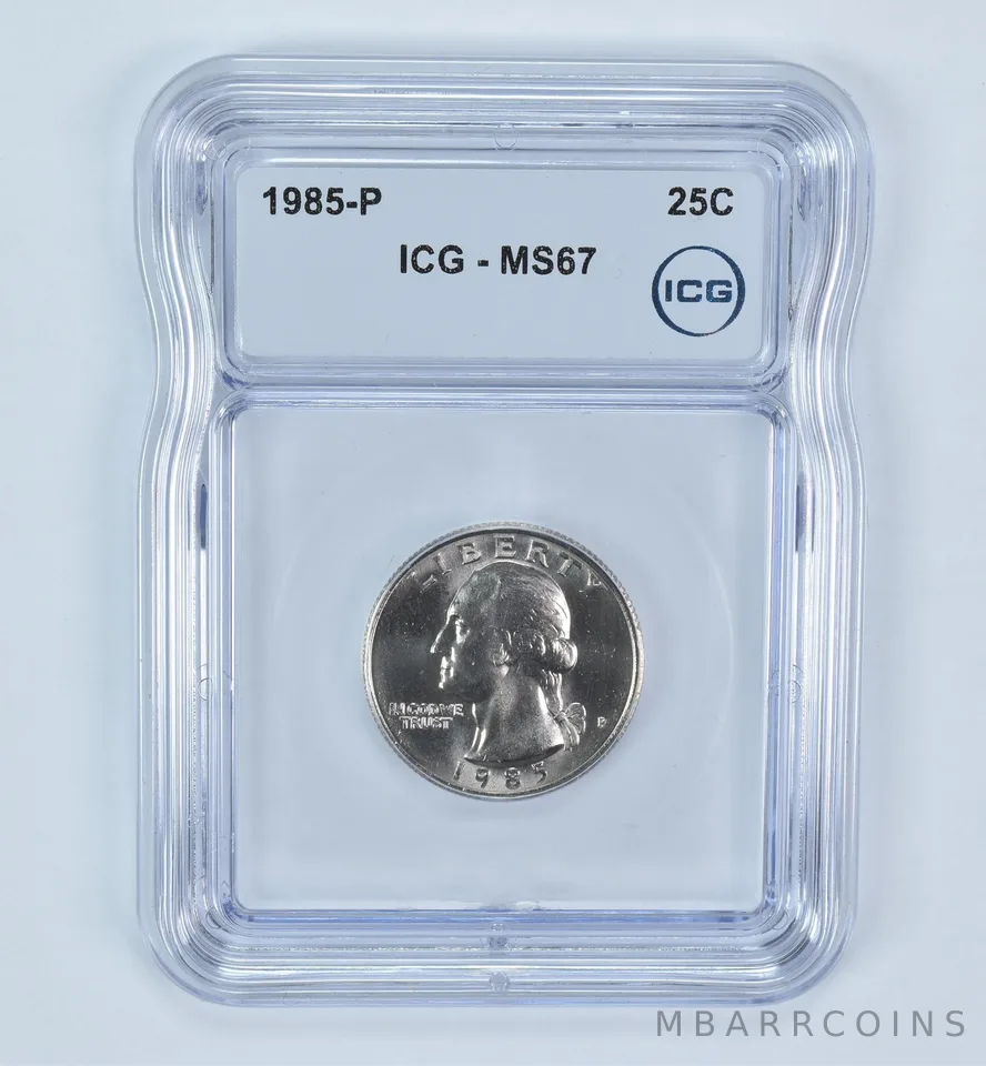 1985-P Washington Quarter MS67 ICG