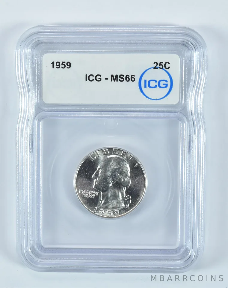 1959 Washington Quarter MS66 ICG