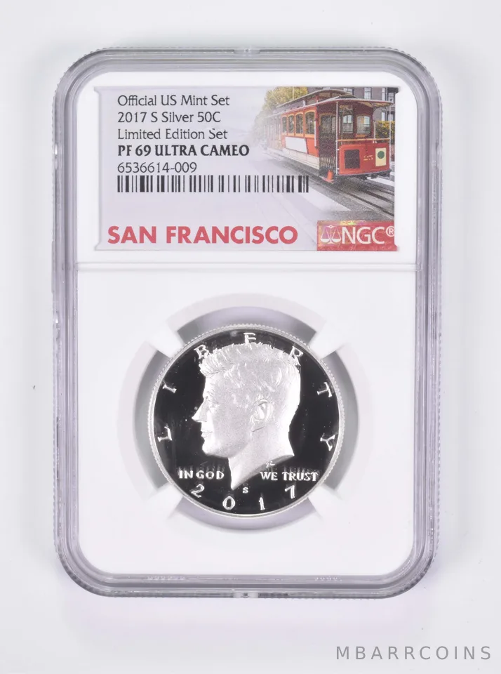 2017-S Kennedy Half Dollar Silver PF69 NGC Limited Edition San Fran. Label