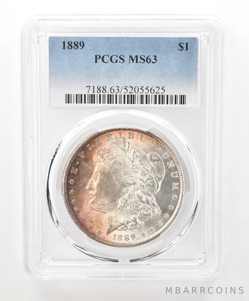 1889 Morgan Silver Dollar MS63 PCGS Beautiful Tone a6647