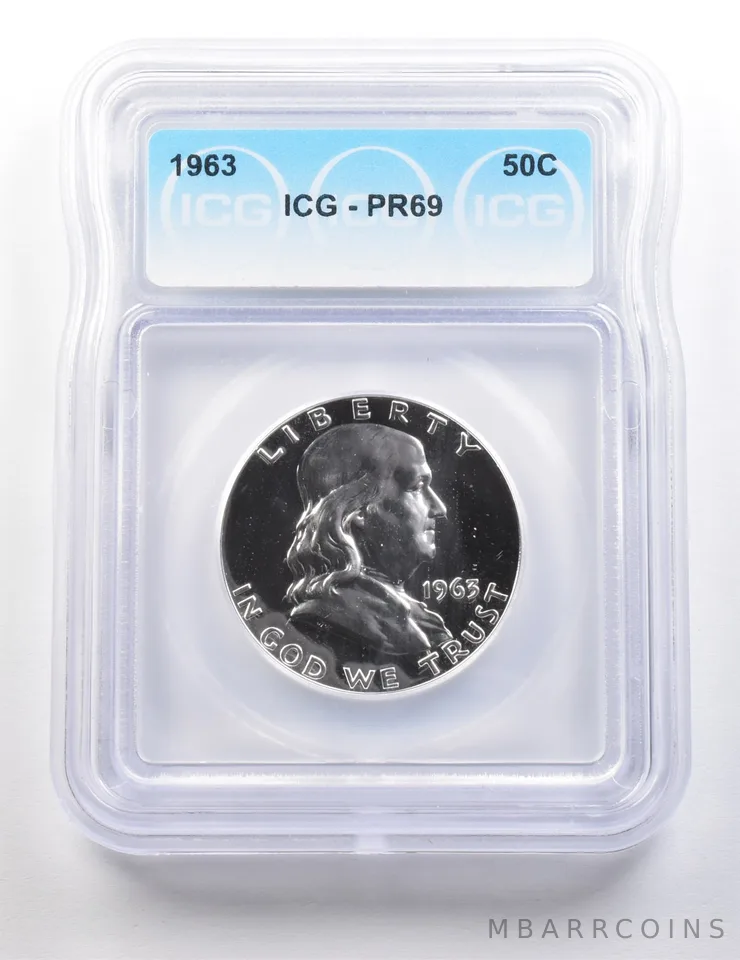 1963 Franklin Half Dollar PR69 ICG a9469