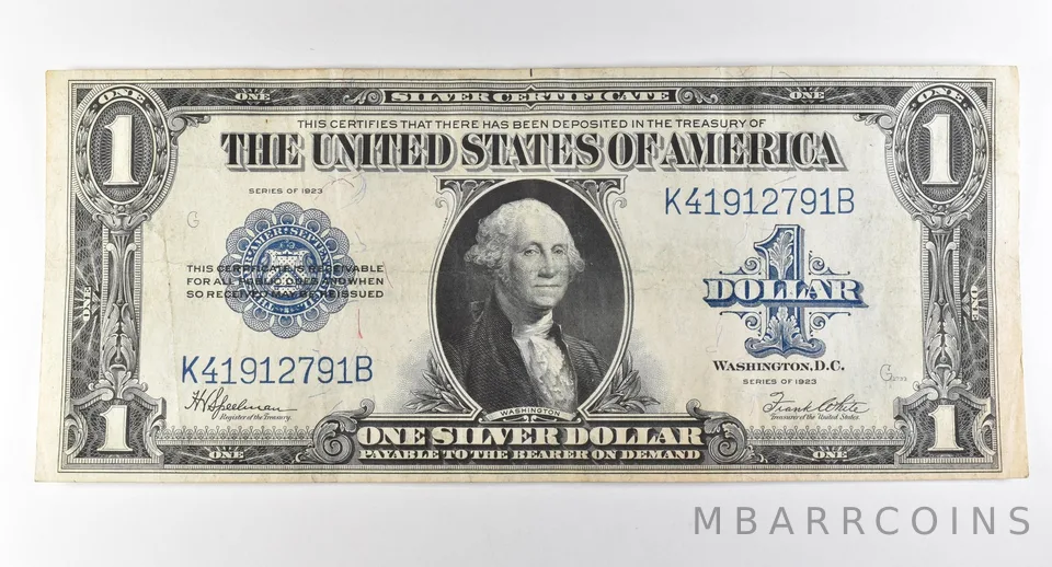 1923 $1 Silver Certificate Large Note Blue Seal *2951