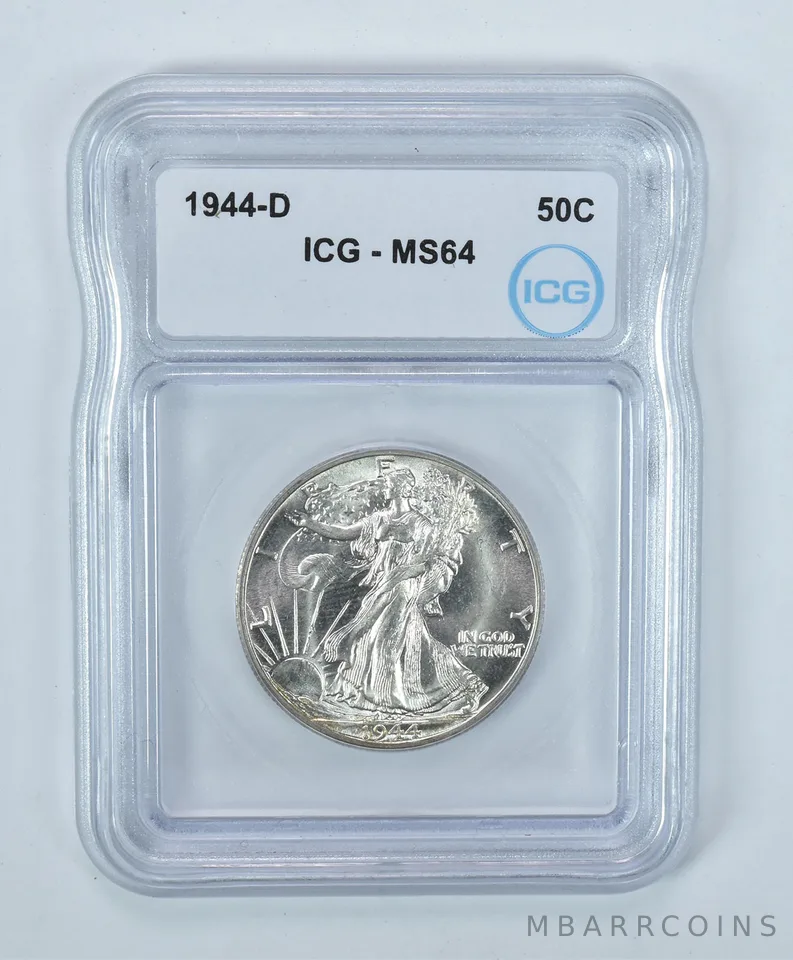 1944-D Walking Liberty Half Dollar MS64 ICG