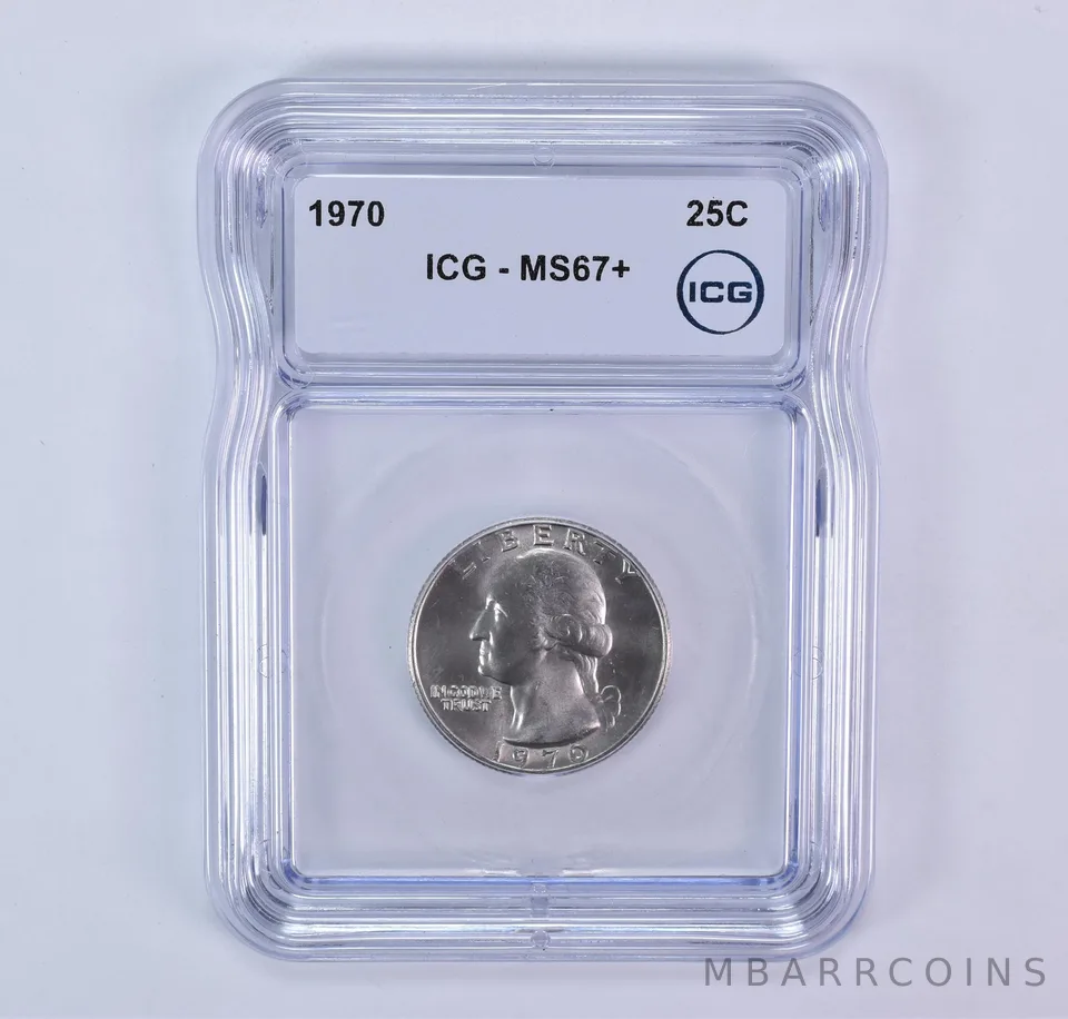 1970 Washington Quarter MS67+ ICG