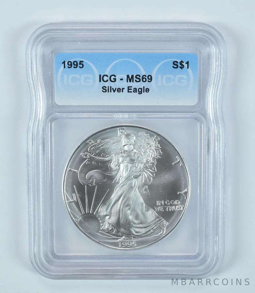 1995 American Silver Eagle MS69 ICG