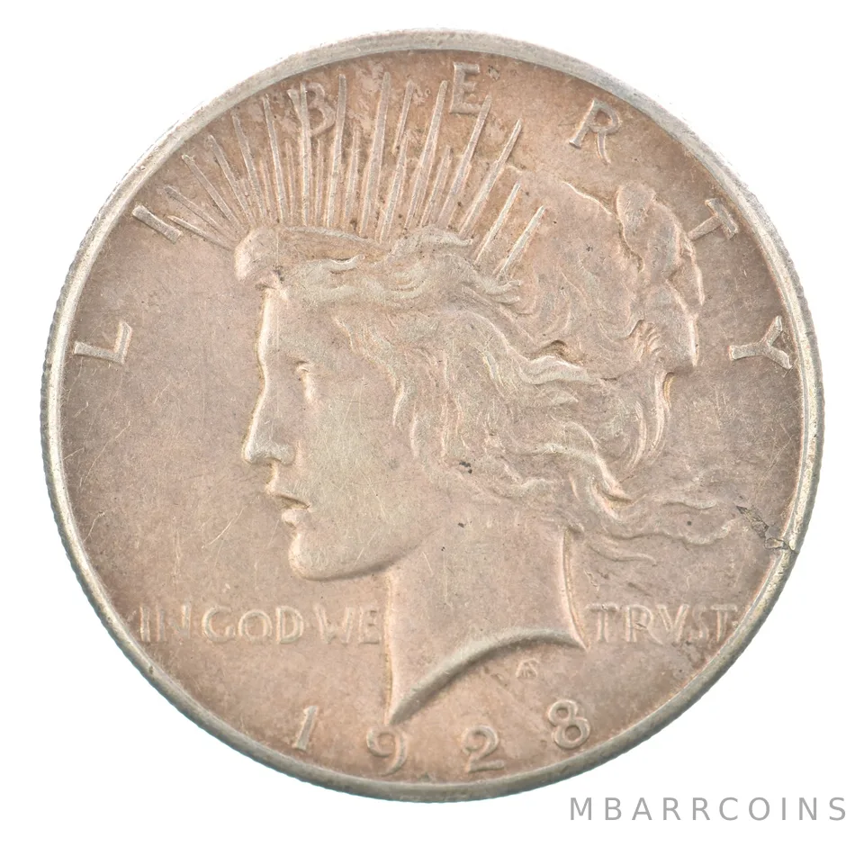 1928 Peace Silver Dollar Beautiful Tone a5256