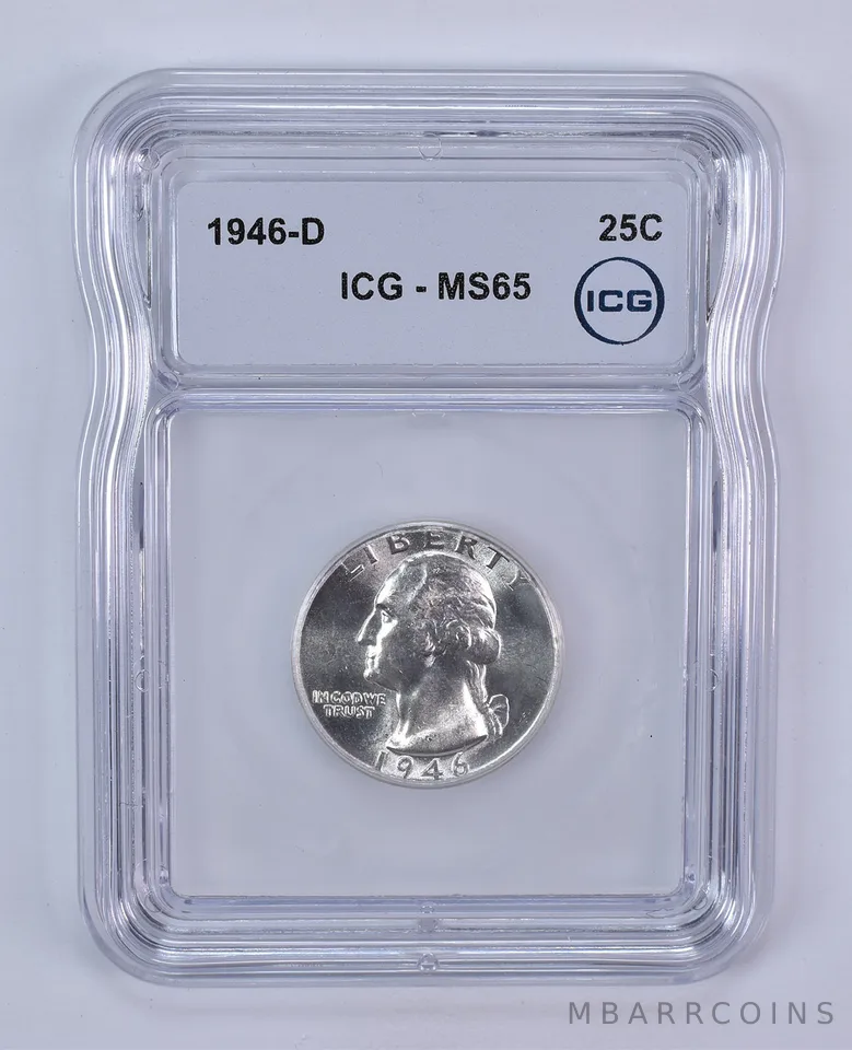1946-D Washington Quarter MS65 ICG
