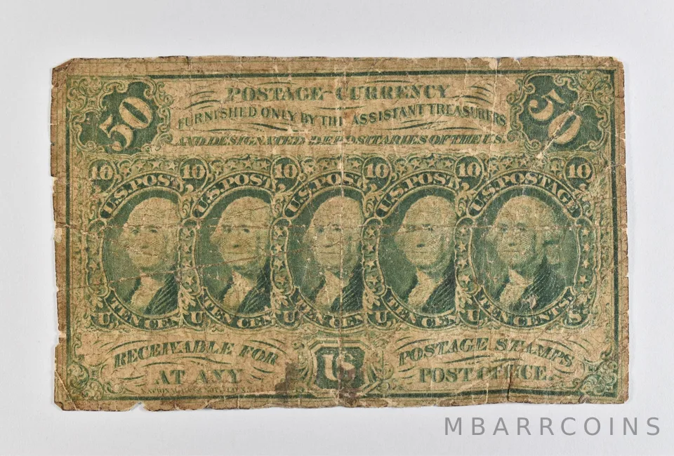 1862 50 Cents Postage Currency Fractional *3970