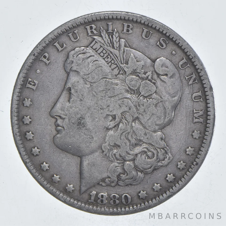 Early - 1880 Morgan Silver Dollar - 90% US Coin *042