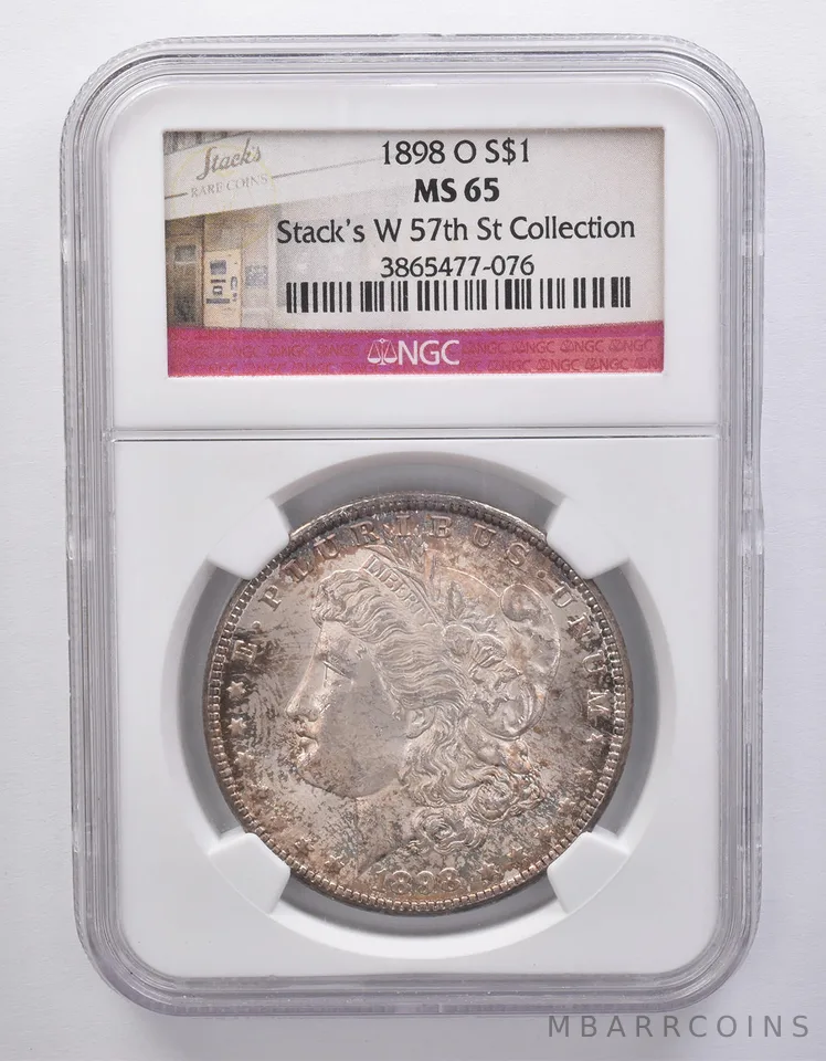 1898-O Morgan Silver $1 Stack's W 57th St Collection MS65 NGC Nice Tone *7172