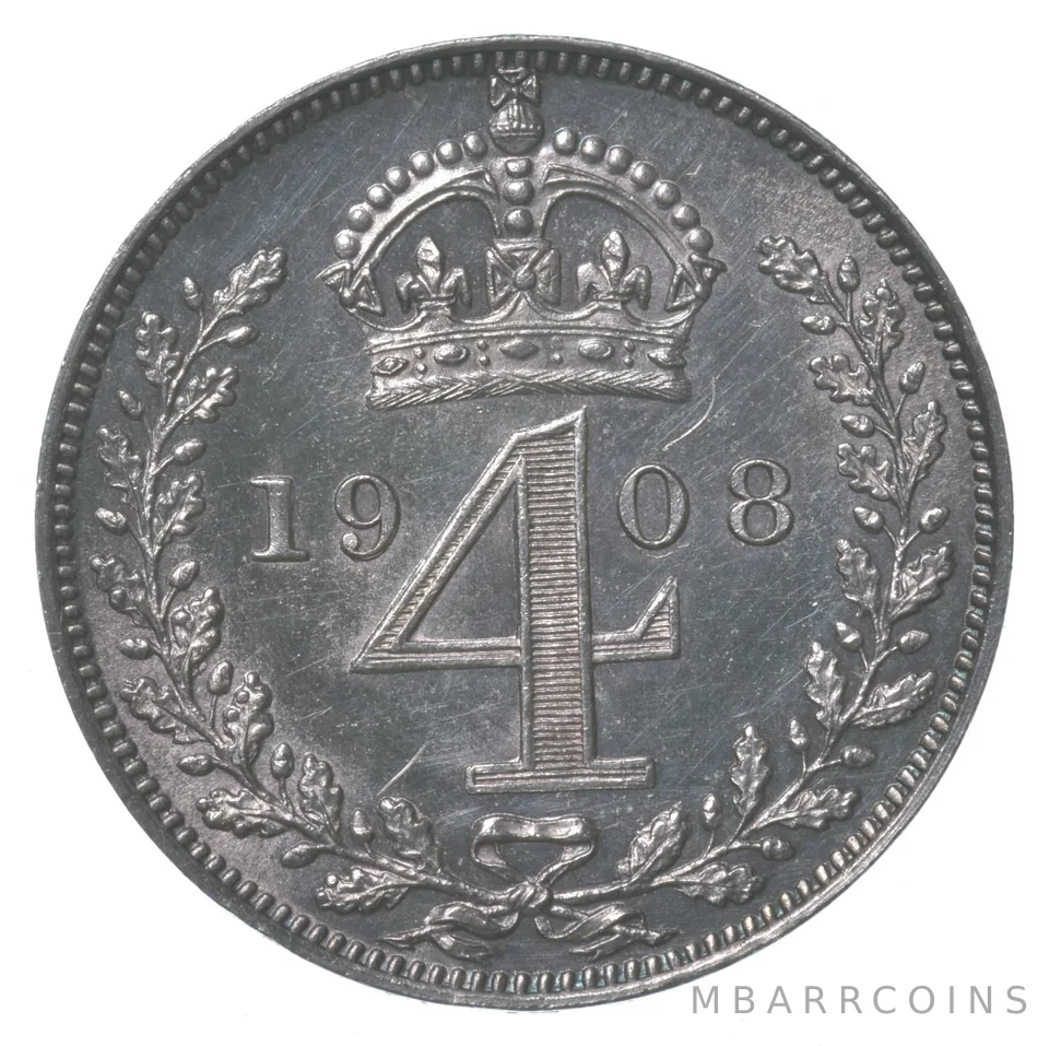 1908 Great Britain 4 Pence Maundy *8419