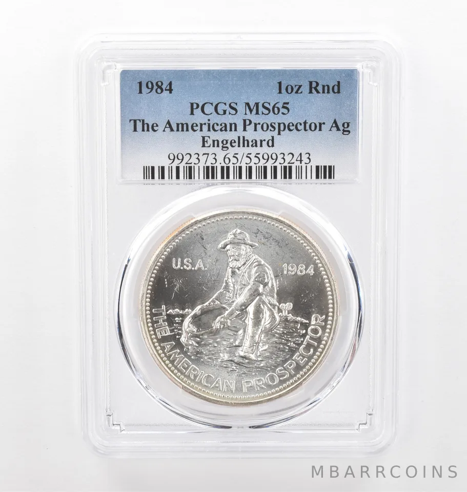 1984 Engelhard Prospector 1 Oz Silver MS65 PCGS Beautiful Tone *2160