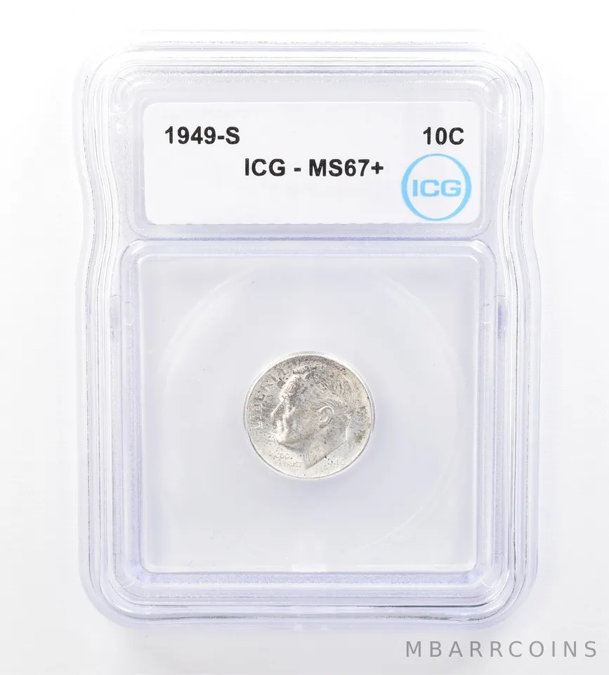 1949-S Roosevelt Dime MS67+ ICG a1642
