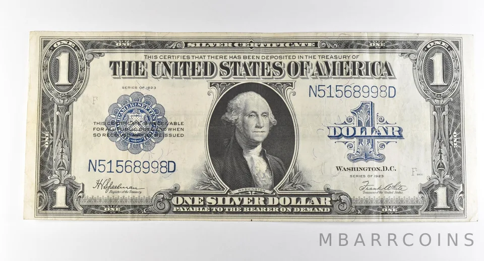 1923 $1 Silver Certificate Large Note Blue Seal *2928