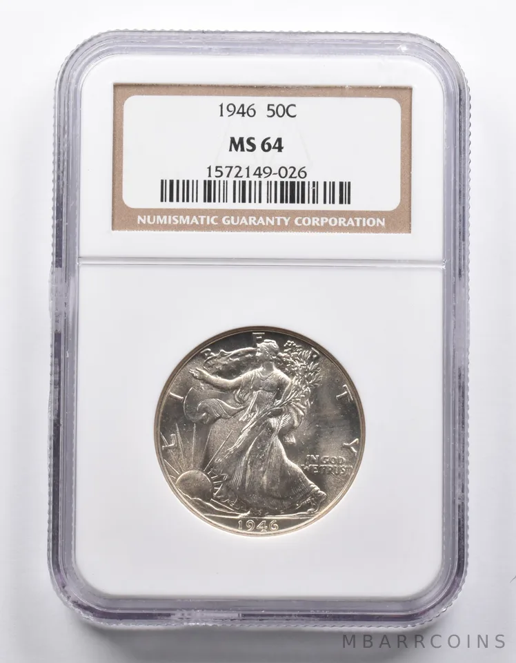 MS64 1946 Walking Liberty Half Dollar NGC *0926