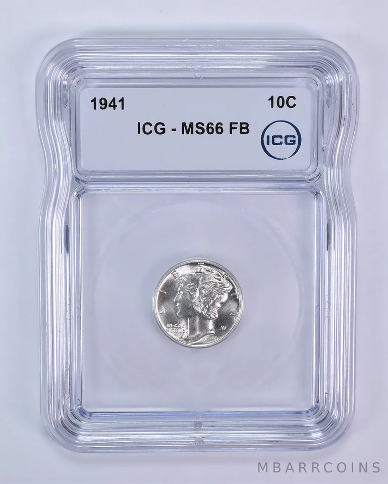 1941 Mercury Dime MS66 FB ICG