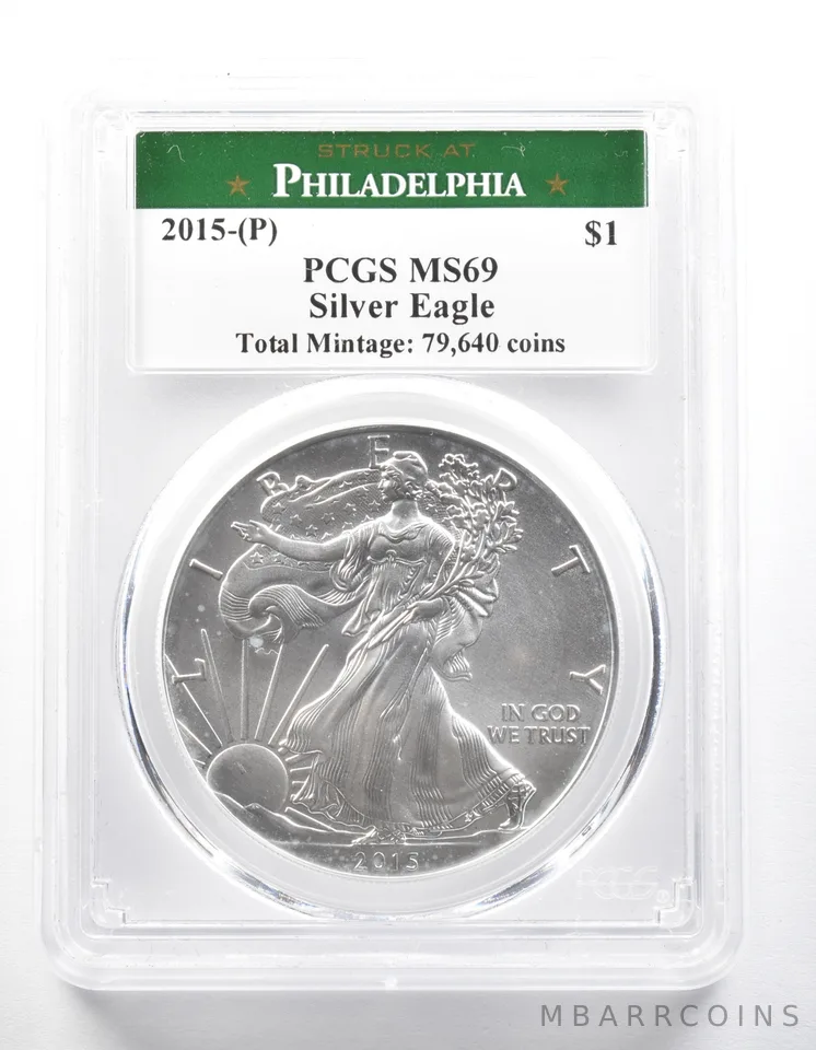 2015 (P) American Silver Eagle Philadelphia Struck MS69 PCGS *0364