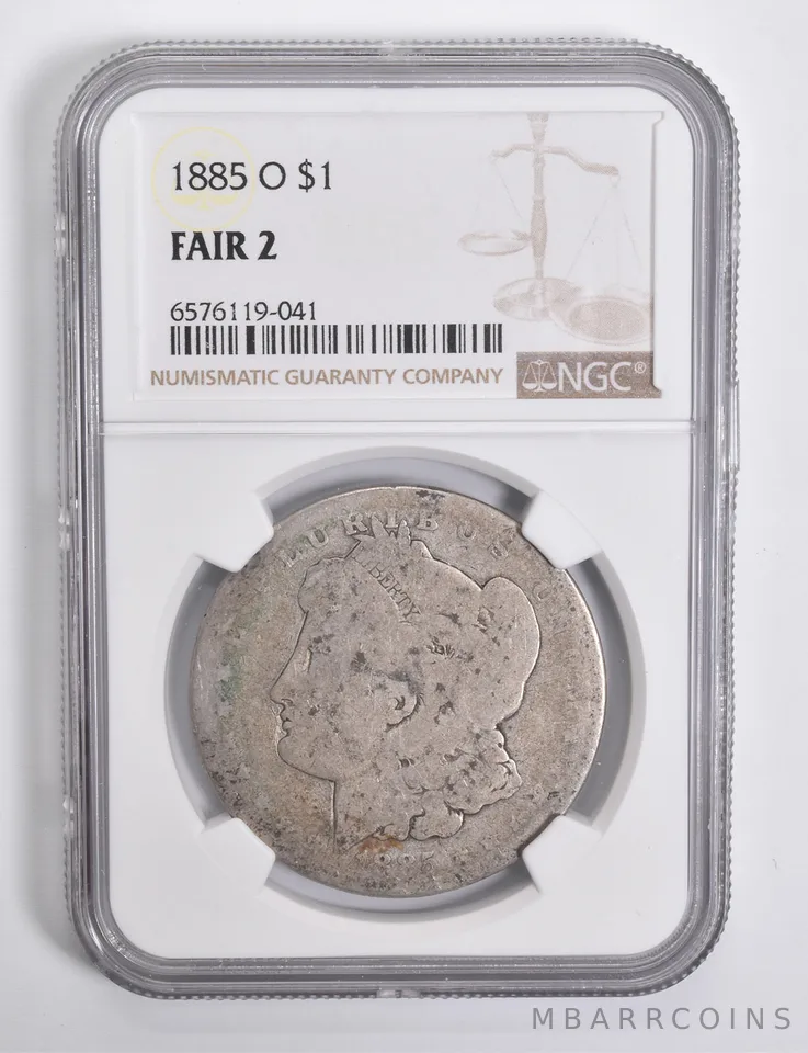 FAIR 2 1885-O Morgan Silver Dollar NGC Lowball Low Ball a4541