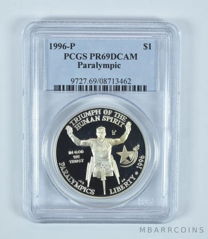 1996-P Paralympic Wheelchair Commemorative Dollar PR69 DCAM PCGS