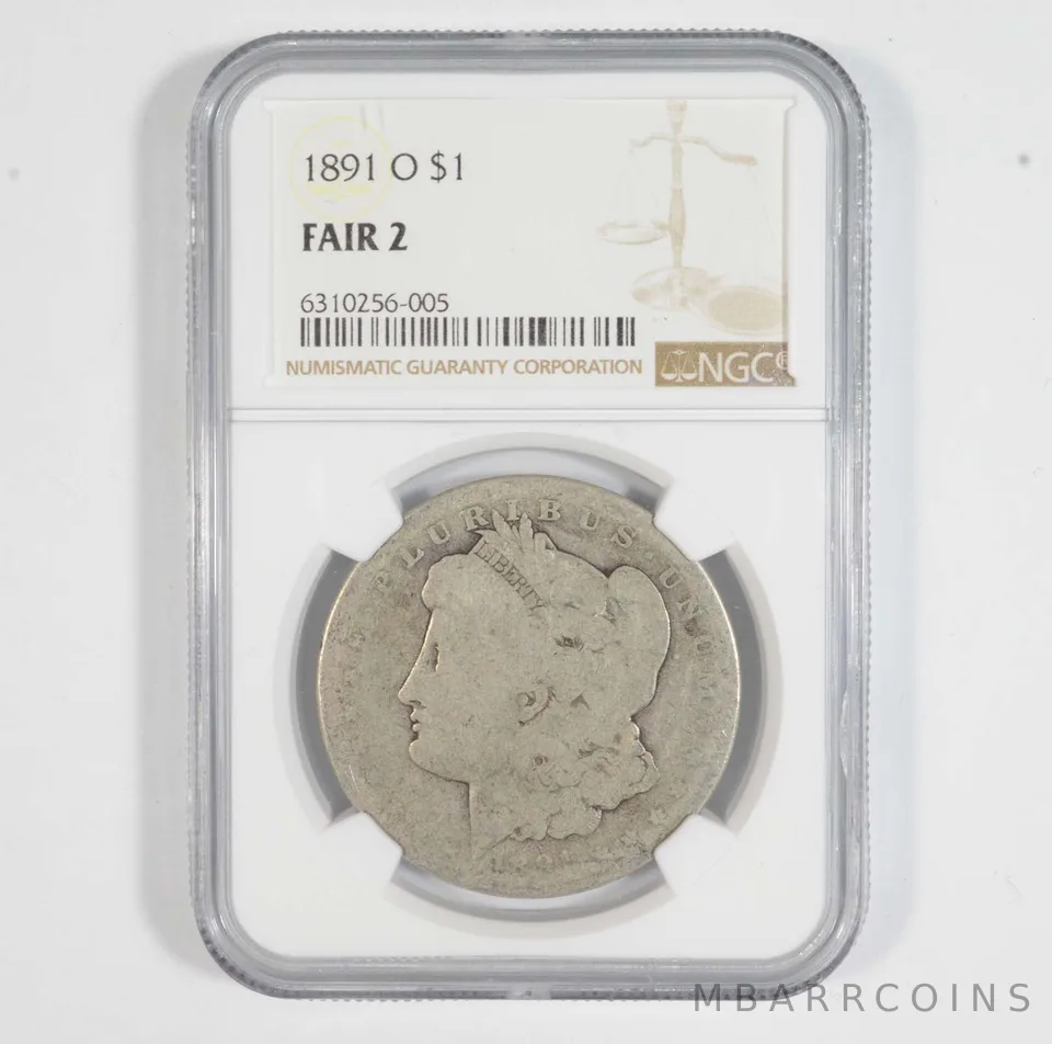 FAIR 2 1891-O Morgan Silver Dollar - Graded NGC LOW BALL a7199