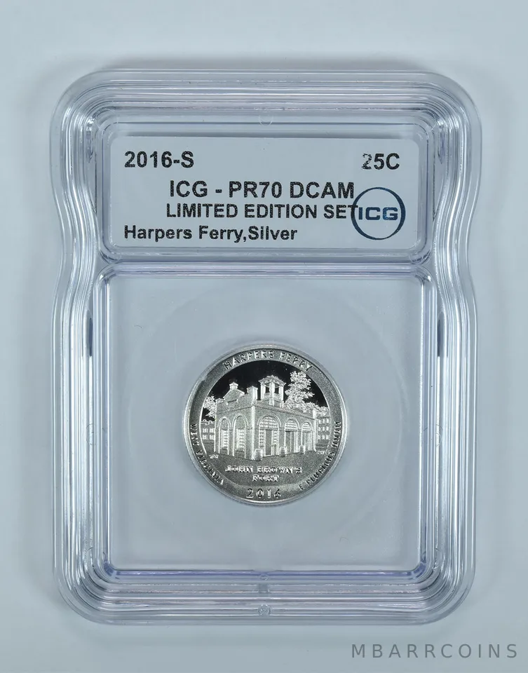 2016-S ATB Quarter Harpers Ferry Silver Limited Edition PR70 DCAM ICG