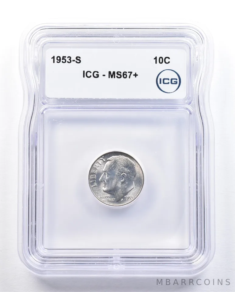 1953-S Roosevelt Dime MS67+ ICG *1644