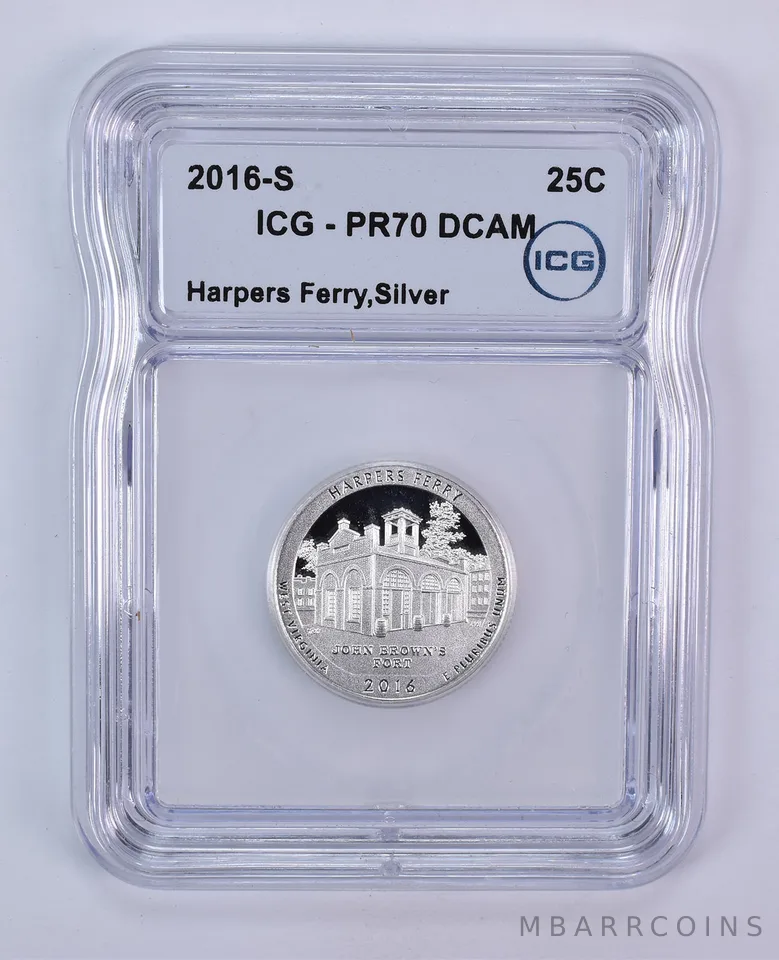 2016-S Washington Quarter ATB Harpers Ferry Silver PR70 DCAM ICG