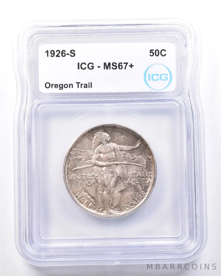 1926-S Oregon Trail Commemorative Half Dollar MS67+ ICG *7244