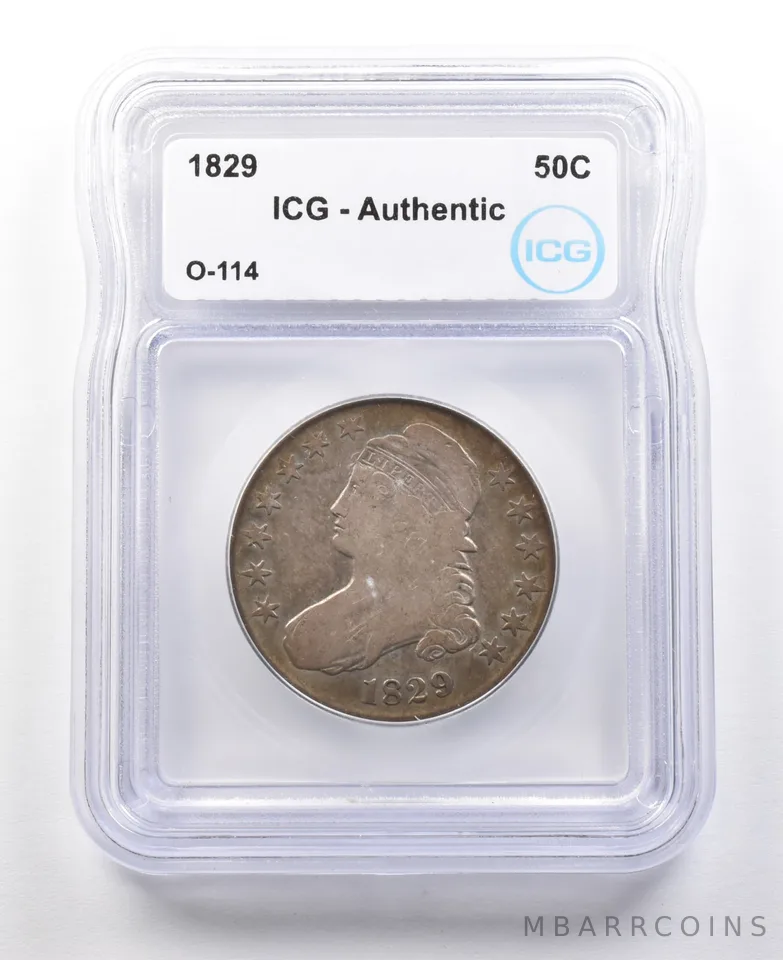 1829 Capped Bust Half Dollar O-114 Authentic ICG *2957