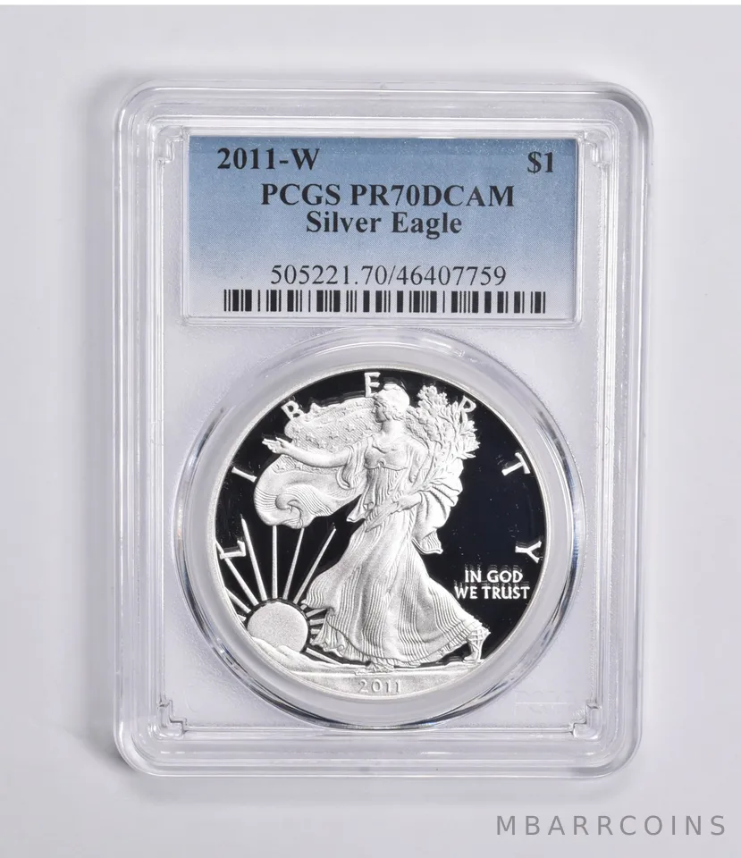 2011-W American Silver Eagle PR70 DCAM PCGS Blue Label