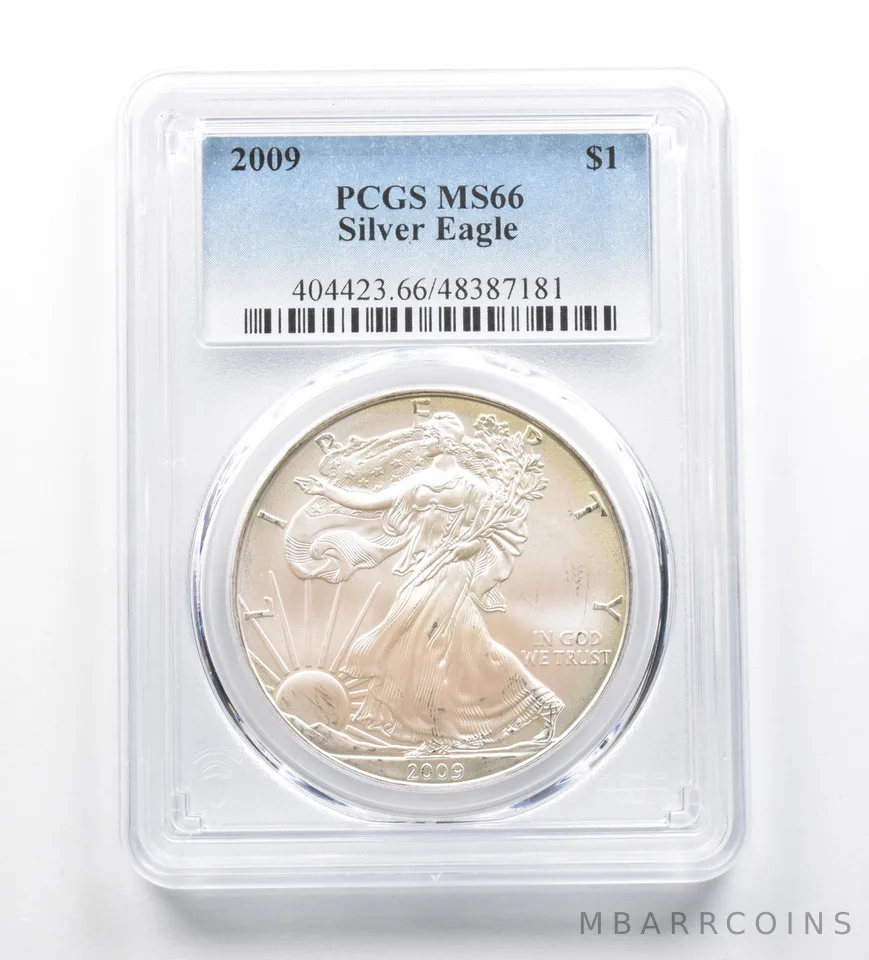 MS66 2009 American Silver Eagle PCGS Soft Pink Sheen *1225