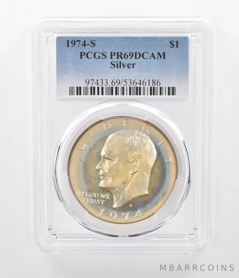 1974-S Eisenhower $1 Silver PR69 DCAM PCGS Beautiful Tone *1154