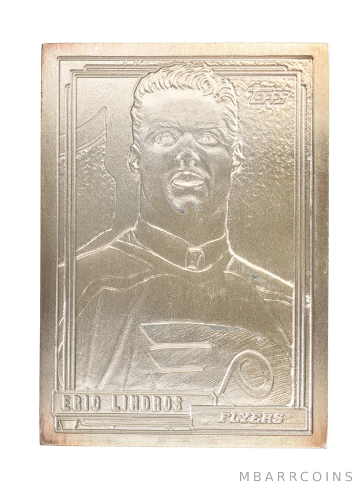 1992 Eric Lindros Flyers Silver Bar 4.32 Troy Oz Topps Card .999 *2458