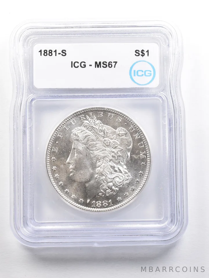1881-S Morgan Silver Dollar MS67 ICG *6044