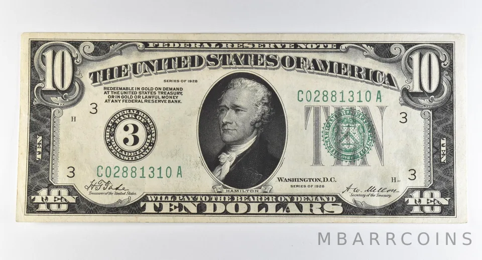 1928 $10 Philadelphia PA FRN Green Seal *8236