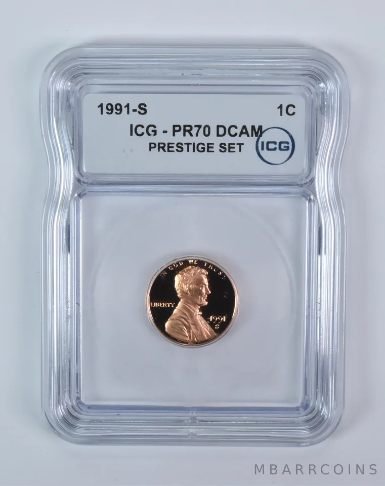 1991-S Lincoln Memorial Cent Prestige Set PR70 DCAM ICG