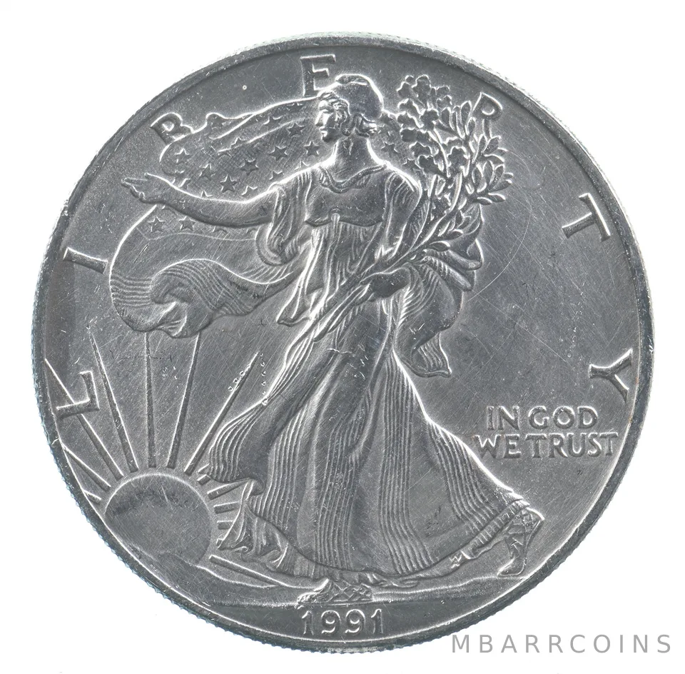 Better Date 1991 American Silver Eagle 1 Troy Oz .999 Fine Silver *810